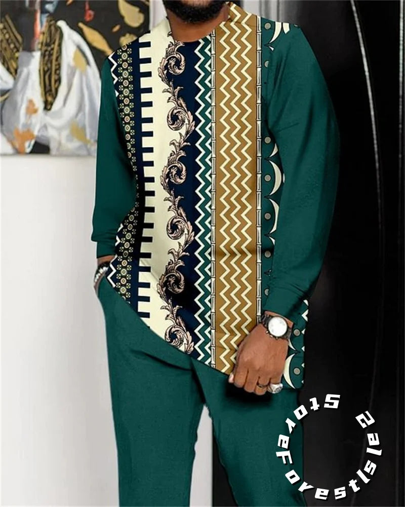 Classic Dress Set for Men Tracskuit Set Casual Walking Suit