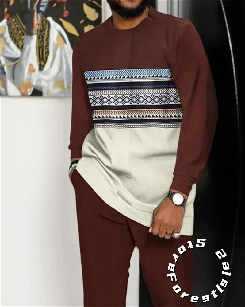 Classic Dress Set for Men Tracskuit Set Casual Walking Suit