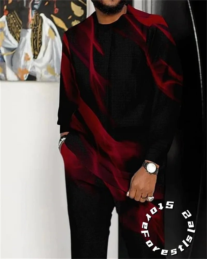 Classic Dress Set for Men Tracskuit Set Casual Walking Suit