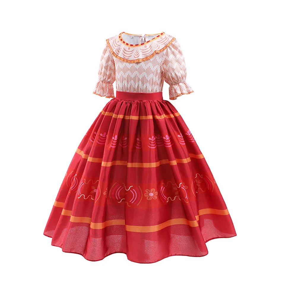 Girls Dolores Costume Kids Encanto Cosplay Princess Dress
