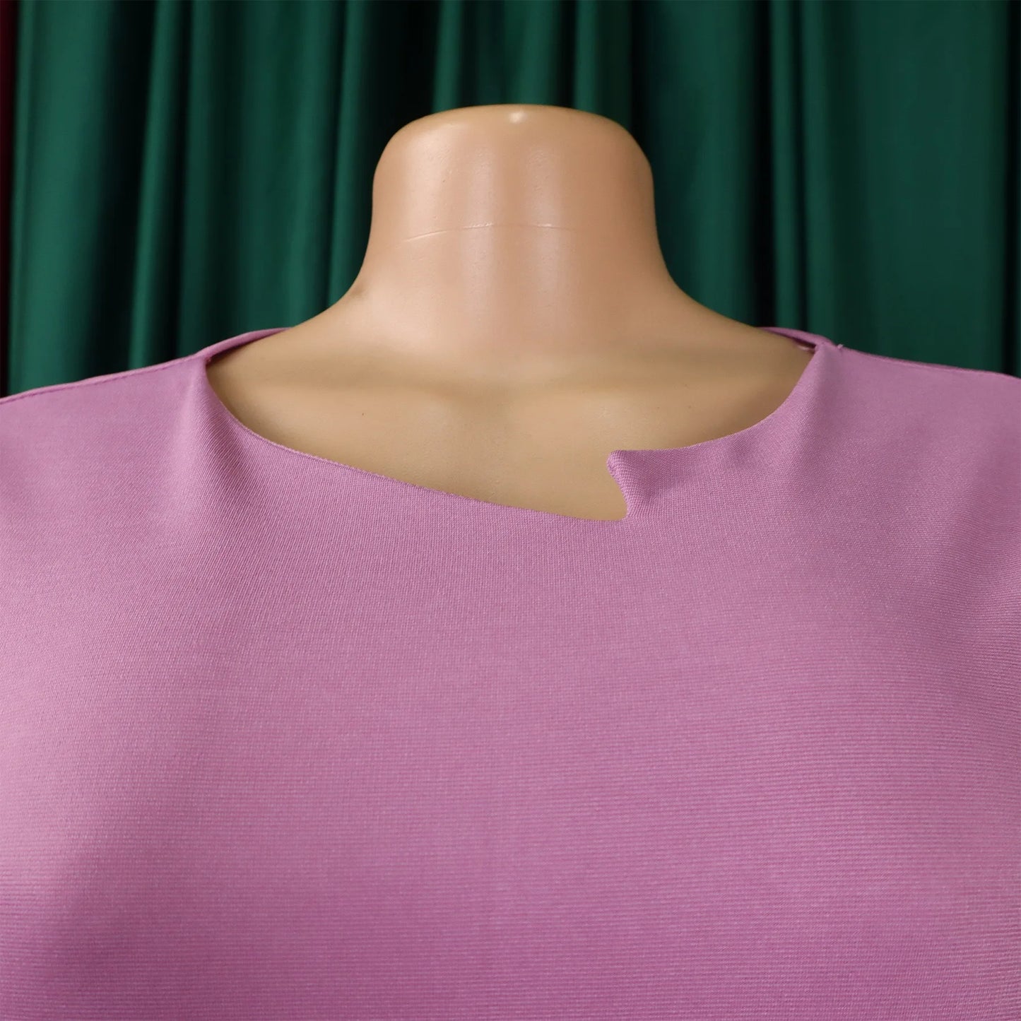 Dress Office Wear for Women Professional Skew Collar Three Quarter Sleeve