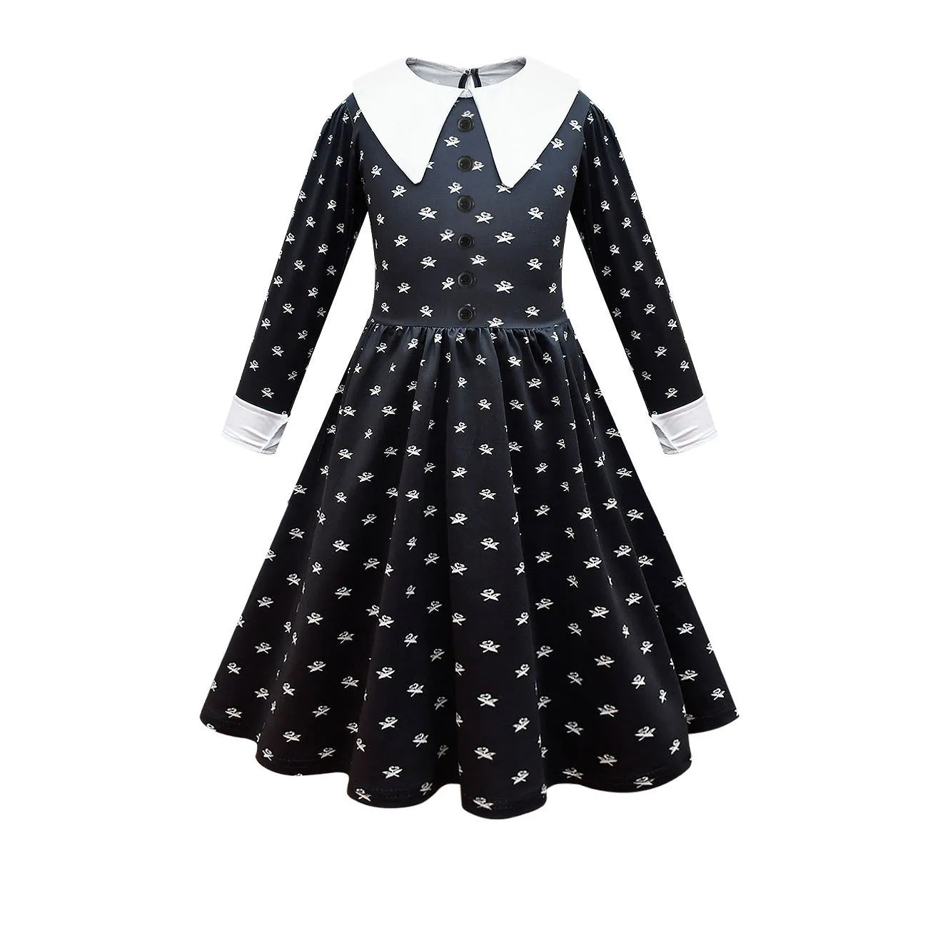 Children Addams Black Dress Kids Family Christmas Clothes, Halloweens