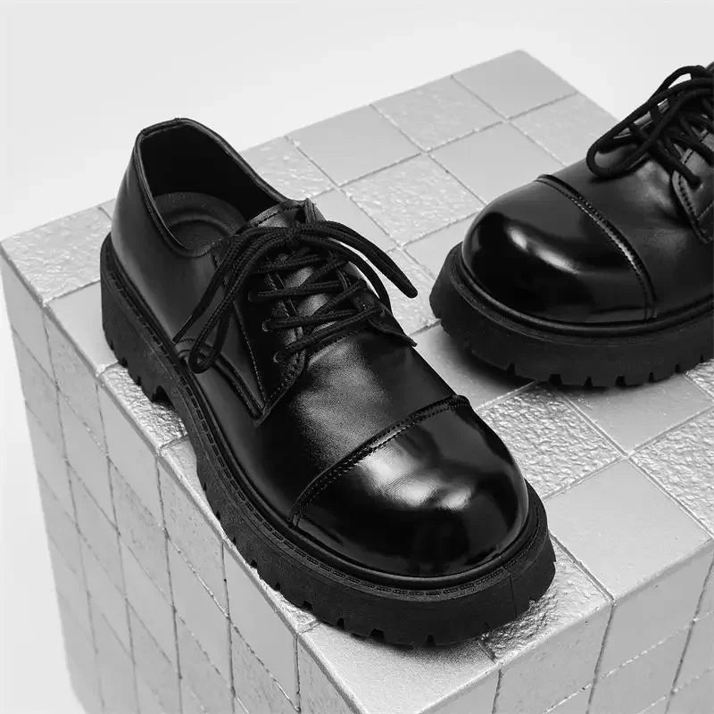 Men's Black Business Formal Wear Leather Shoes