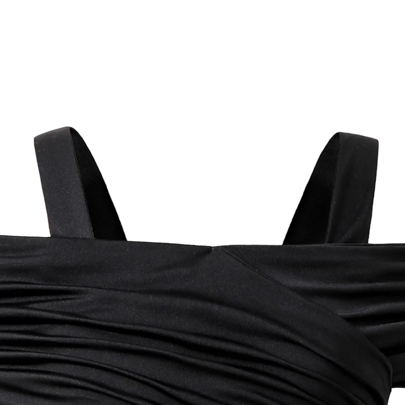 Black Dress For Kids Girls Off-the-Shoulder