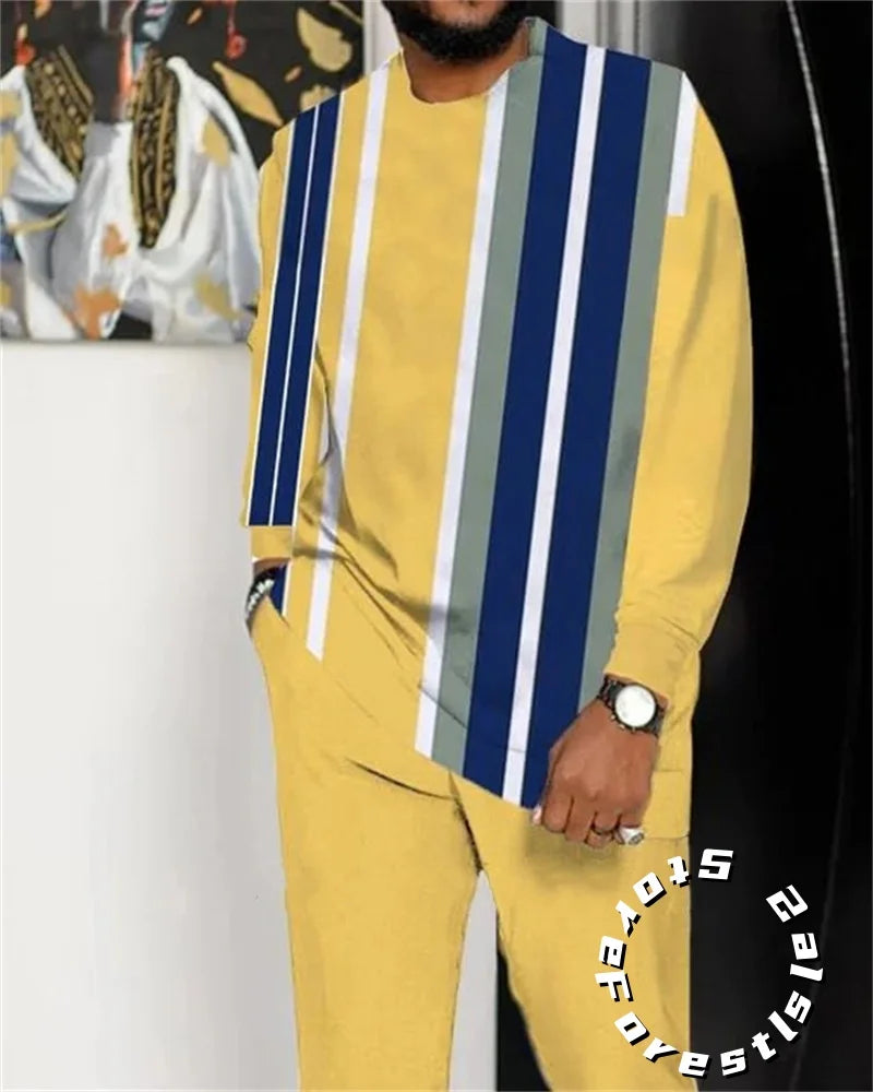 Classic Dress Set for Men Tracskuit Set Casual Walking Suit