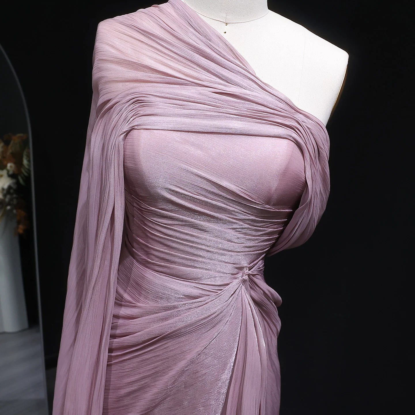 Sharon Said Elegant Lilac One-Should Dubai Evening Dress