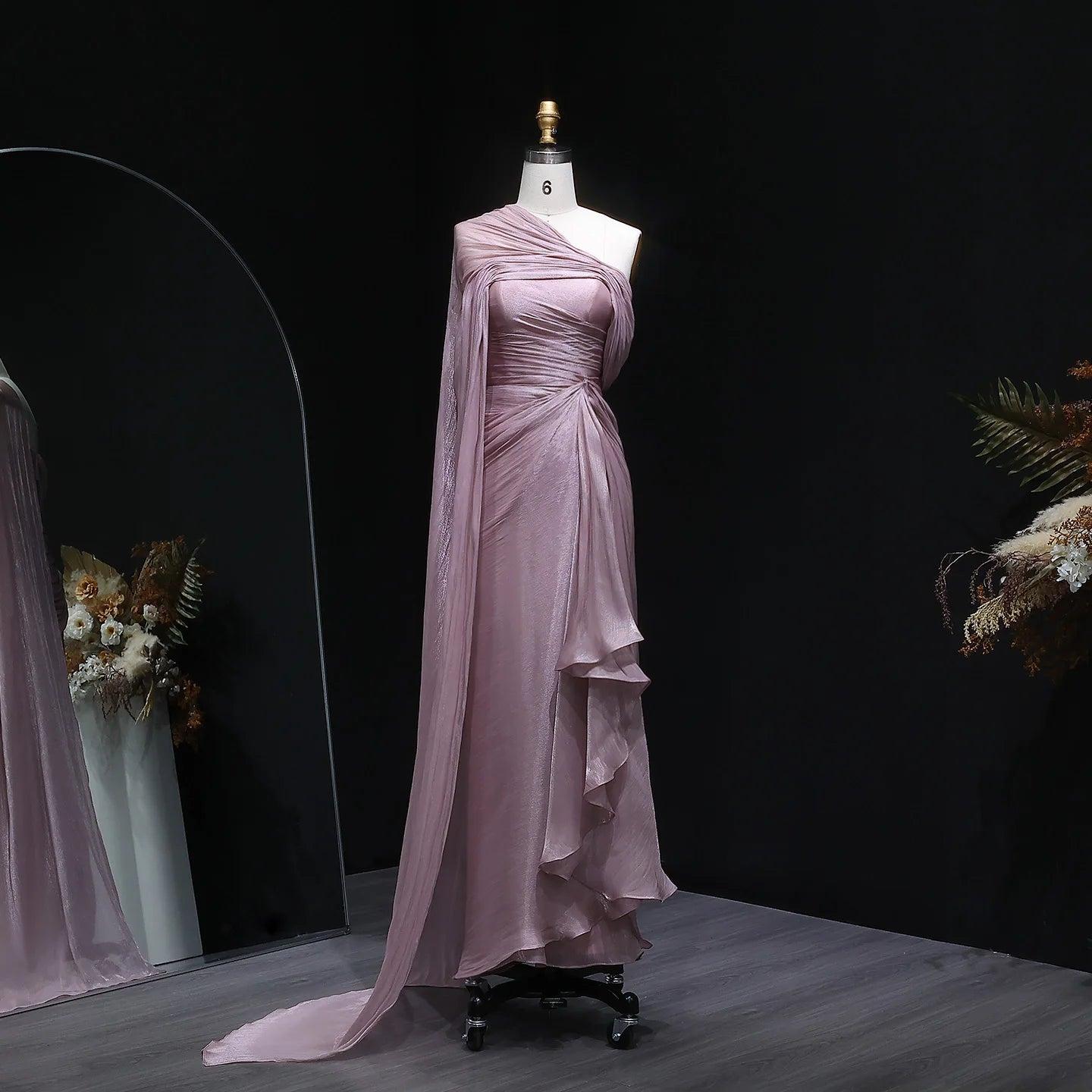 Sharon Said Elegant Lilac One-Should Dubai Evening Dress