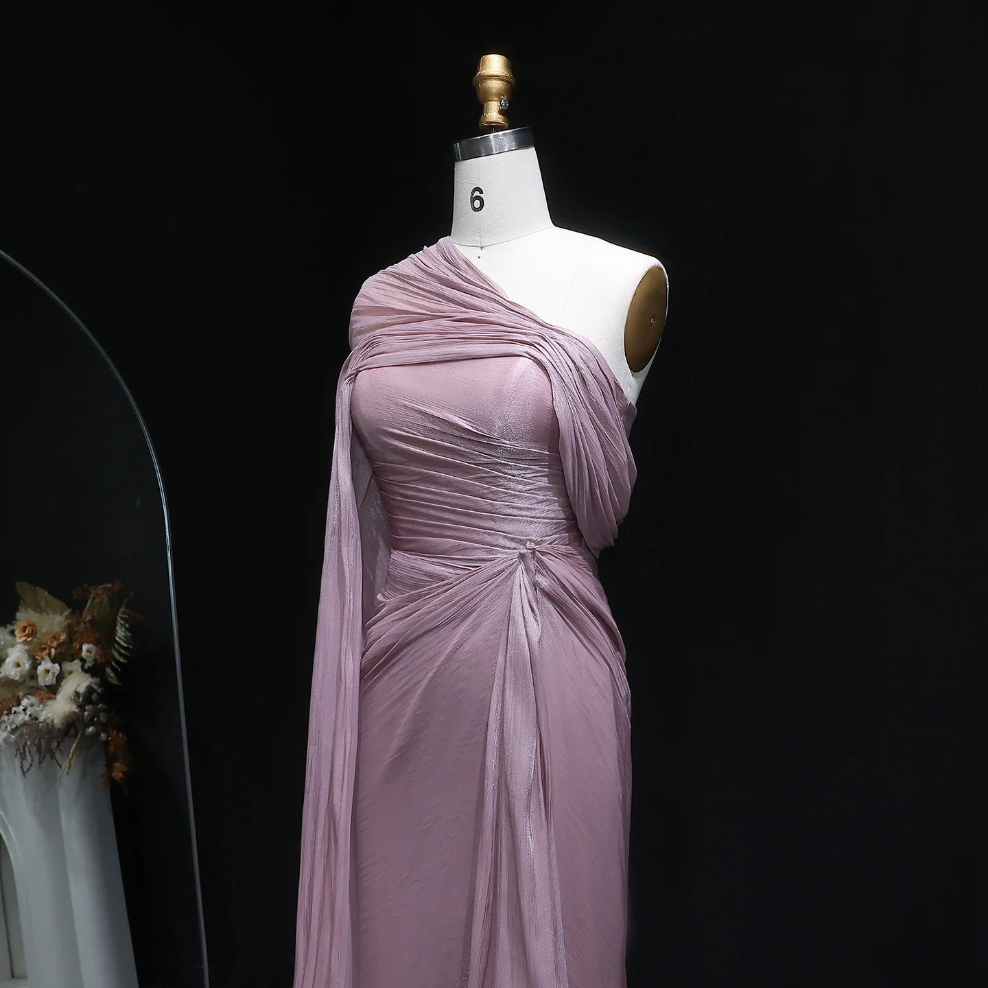 Sharon Said Elegant Lilac One-Should Dubai Evening Dress