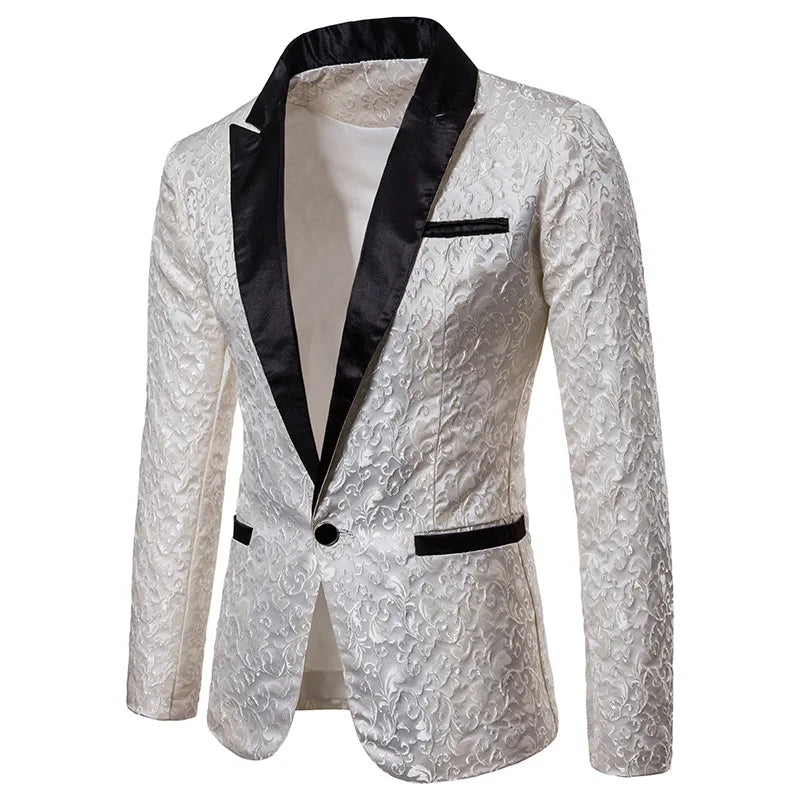 Men's Floral Party Dress Suit Stylish Dinner
