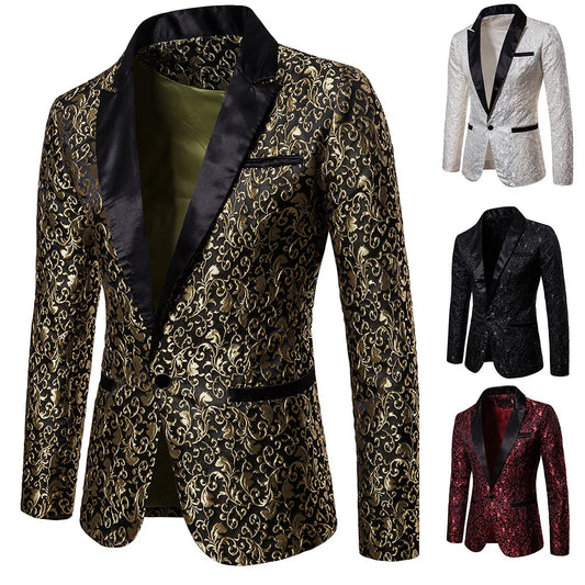 Men's Floral Party Dress Suit Stylish Dinner