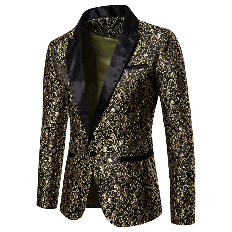 Men's Floral Party Dress Suit Stylish Dinner