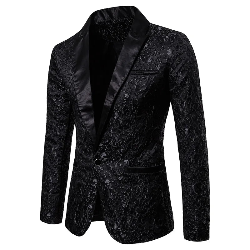 Men's Floral Party Dress Suit Stylish Dinner