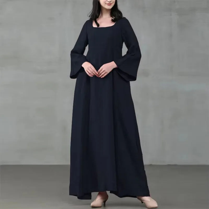 Medieval Dress Woman Costume Palace Cotton Linen