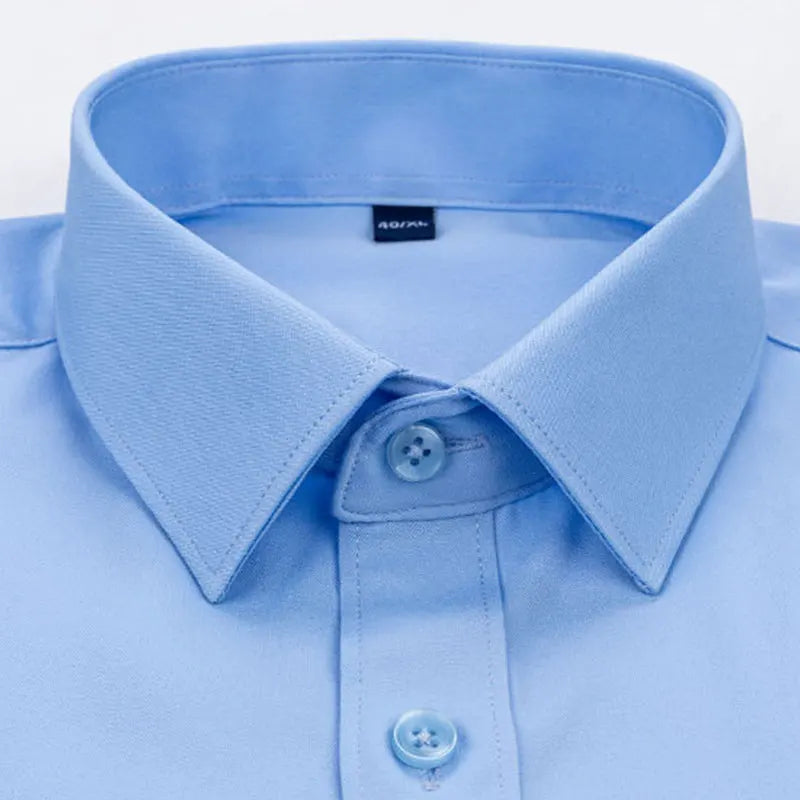 Men's Dress Shirt Elastic Spring Autumn Long Sleeve