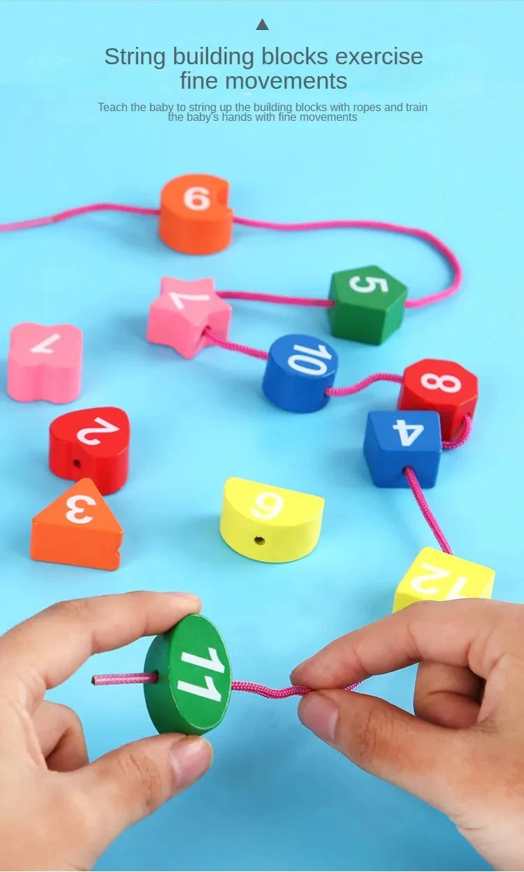 Montessori Wooden Toys for Babies 1 2 3 Years Boy Girl