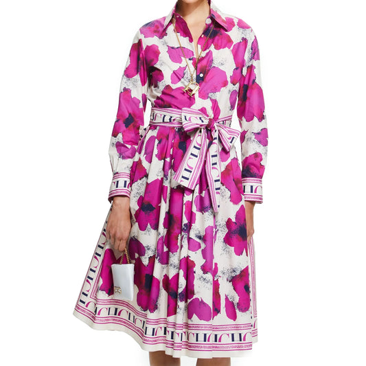 Women Dresses Party Dresses Retro Shirt Dress Long Sleeved