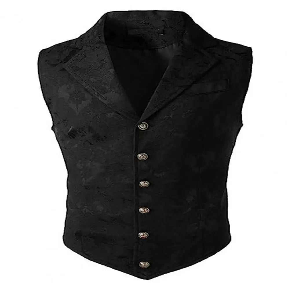 Men Suit Vest V neck Printed Pattern Groom Wedding
