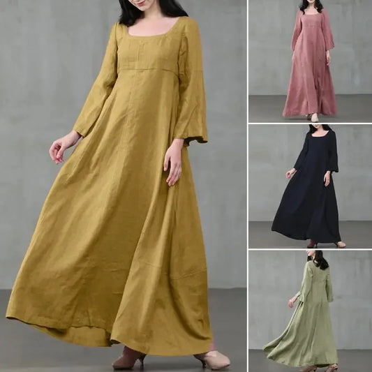 Medieval Dress Woman Costume Palace Cotton Linen