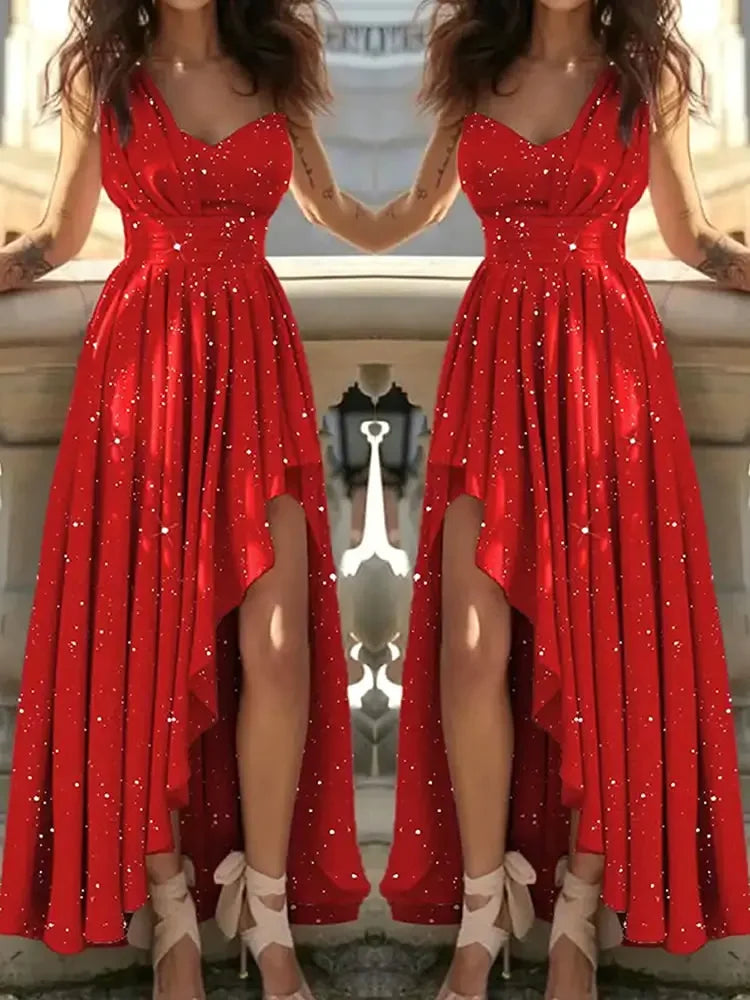 Women Evening Dresses Sexy Elegant Red Cocktail Party