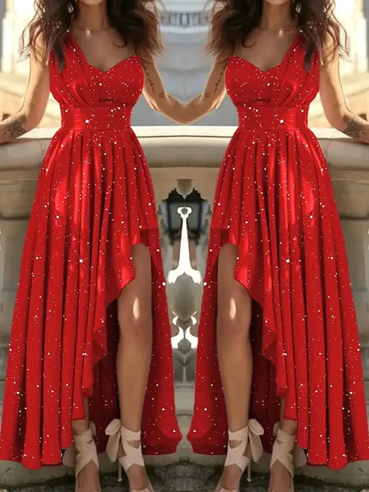 Women Evening Dresses Sexy Elegant Red Cocktail Party