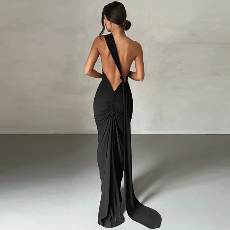 Womens Elegant Evening Party Cocktail Long Dress