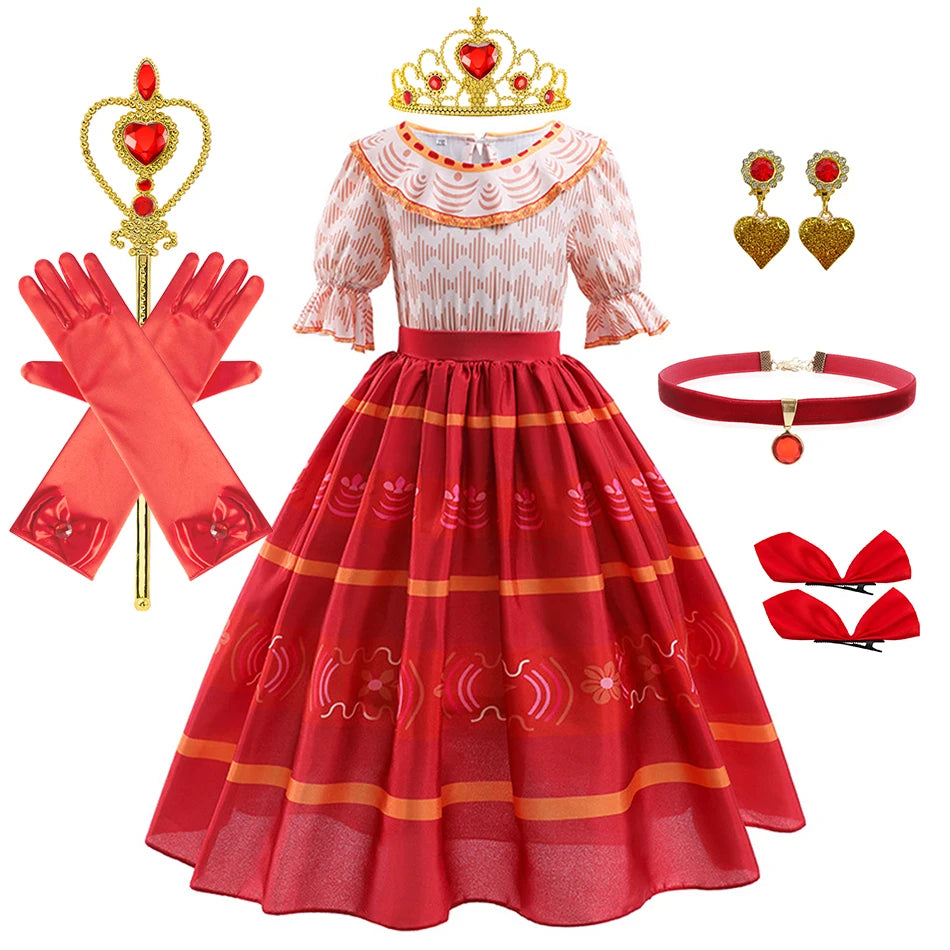 Girls Dolores Costume Kids Encanto Cosplay Princess Dress