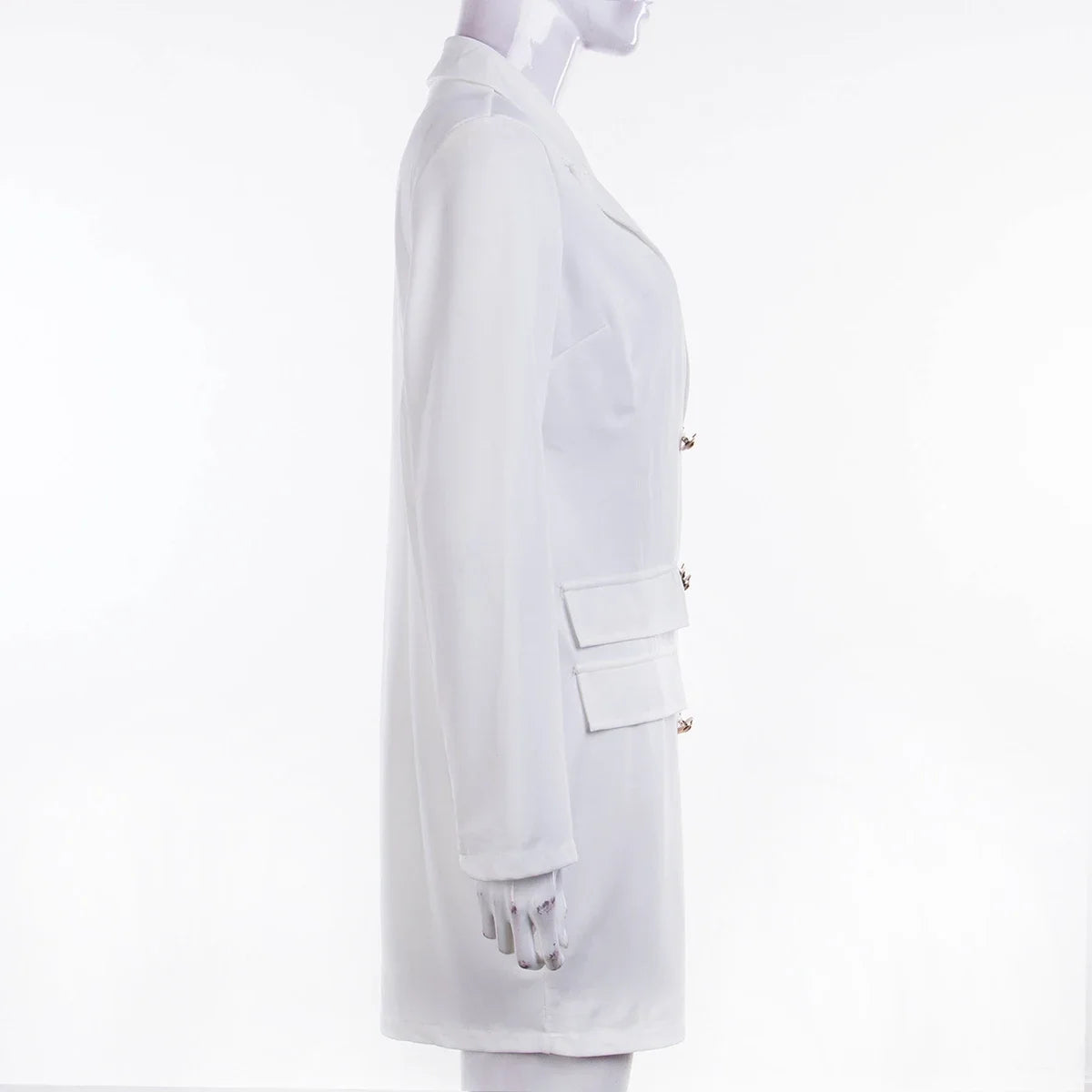 Elegant Dresses Women Dress Office Casual Blazer White Black Dress