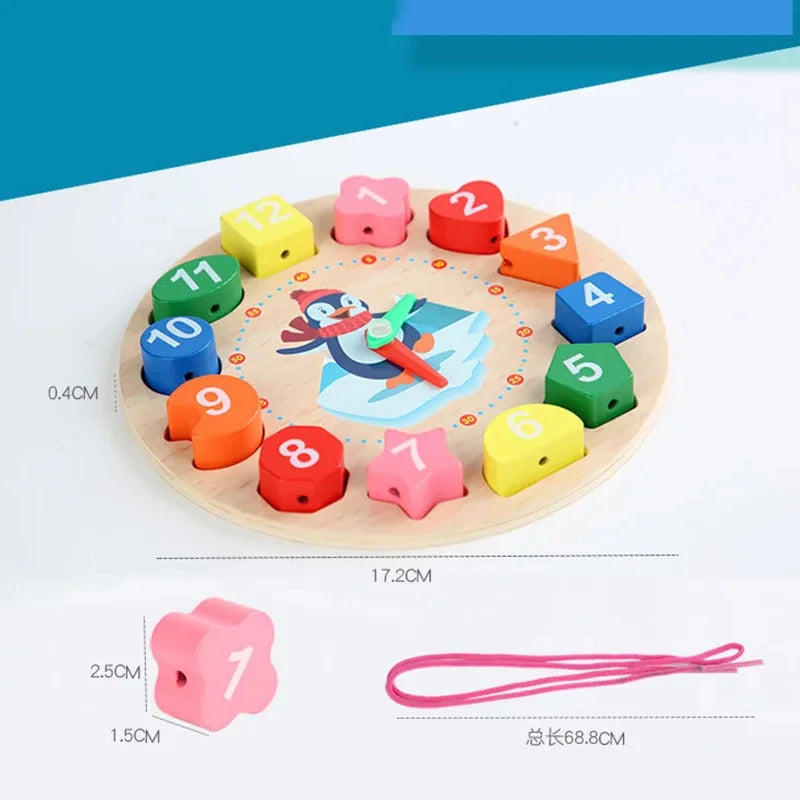 Montessori Wooden Toys for Babies 1 2 3 Years Boy Girl