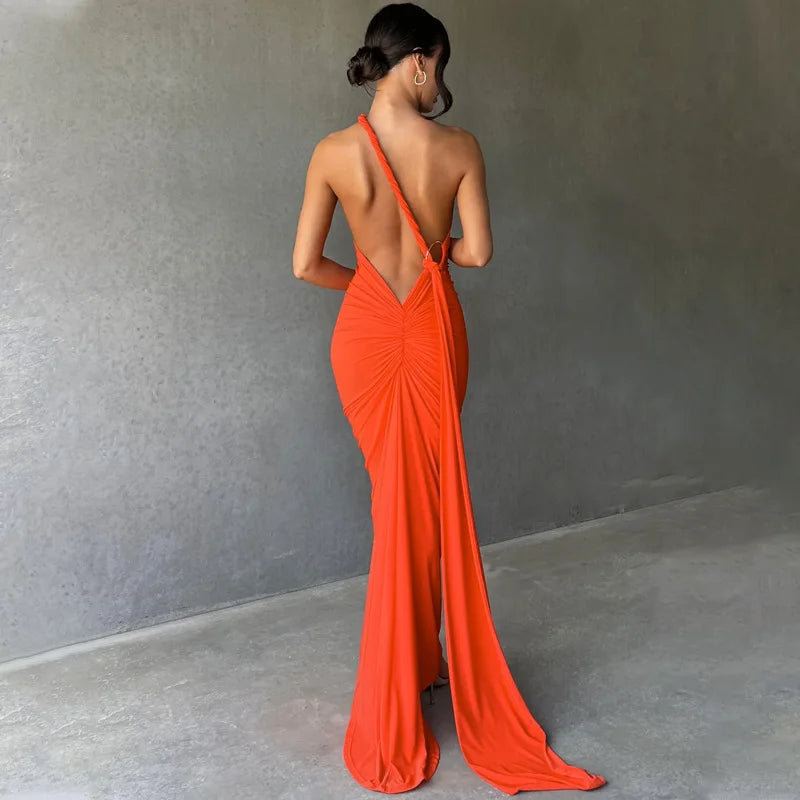 Womens Elegant Evening Party Cocktail Long Dress