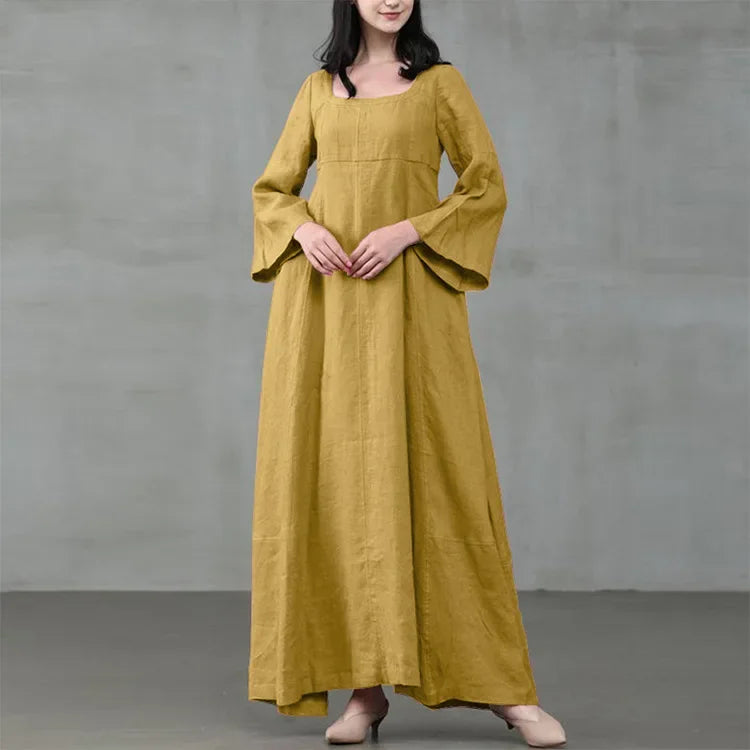 Medieval Dress Woman Costume Palace Cotton Linen