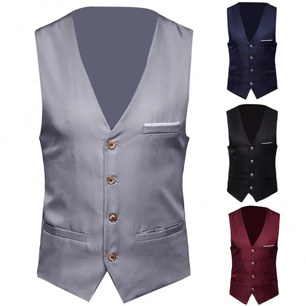Dress Vests For Men Slim Fits Mens Suit Vest Male