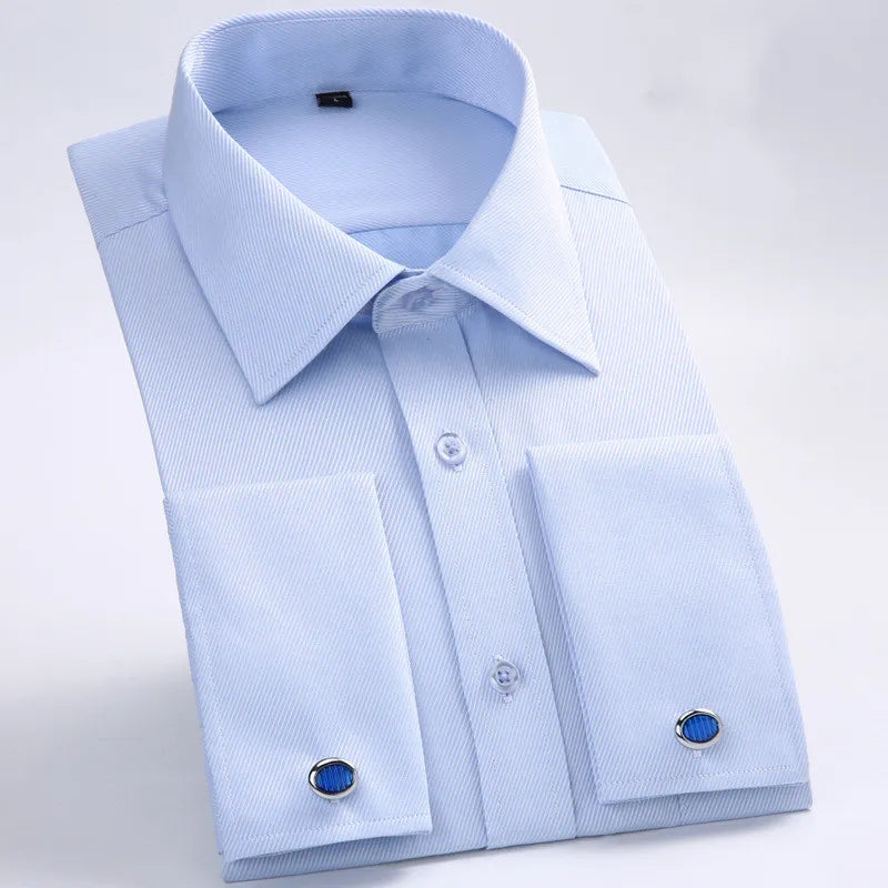Men's Classic French Cuffs Social Dress Shirt