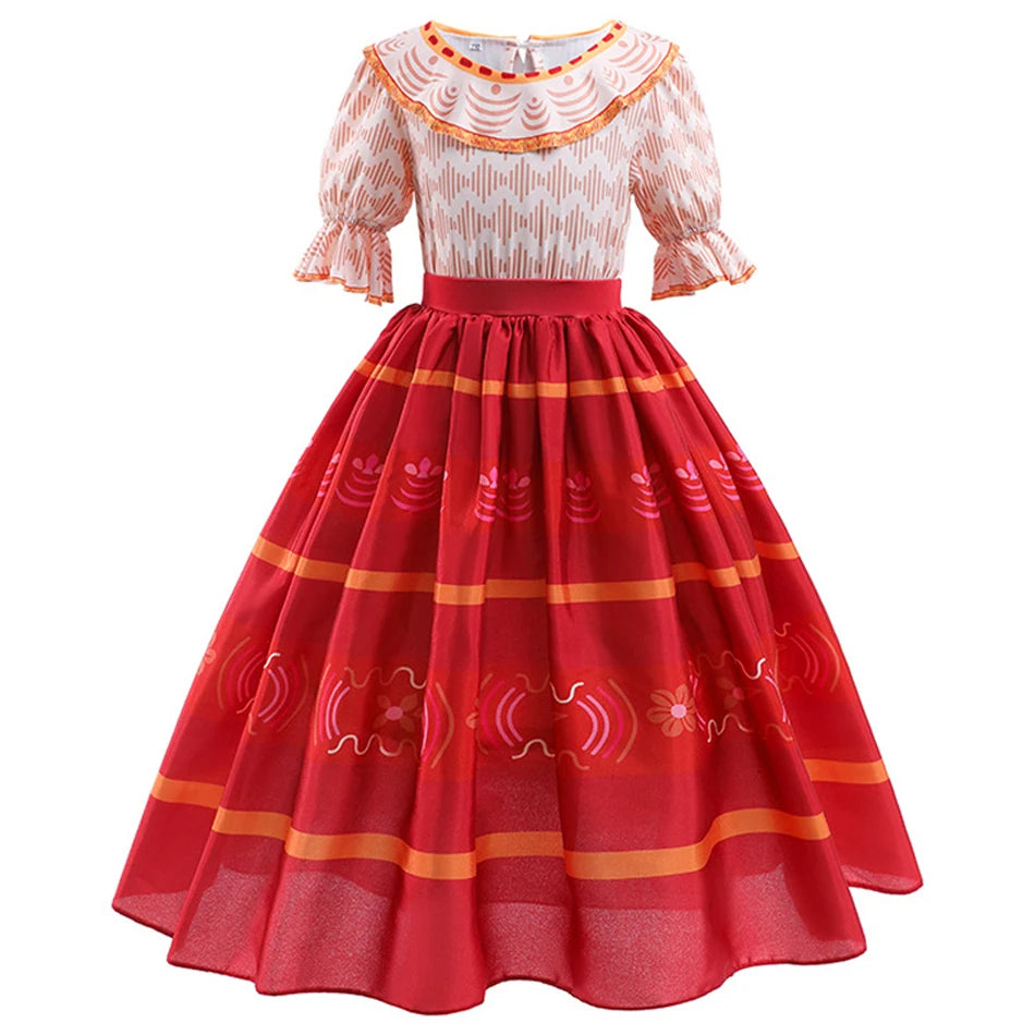 Girls Dolores Costume Kids Encanto Cosplay Princess Dress