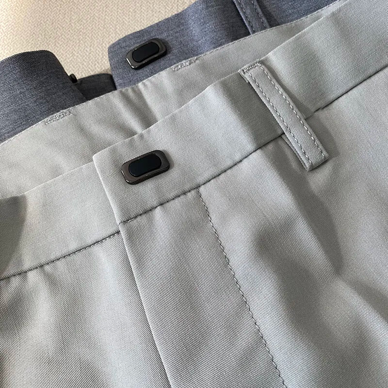 Men Dress Pants Thin Suit Pants Stretch Slim Formal Trousers Calça Masculina