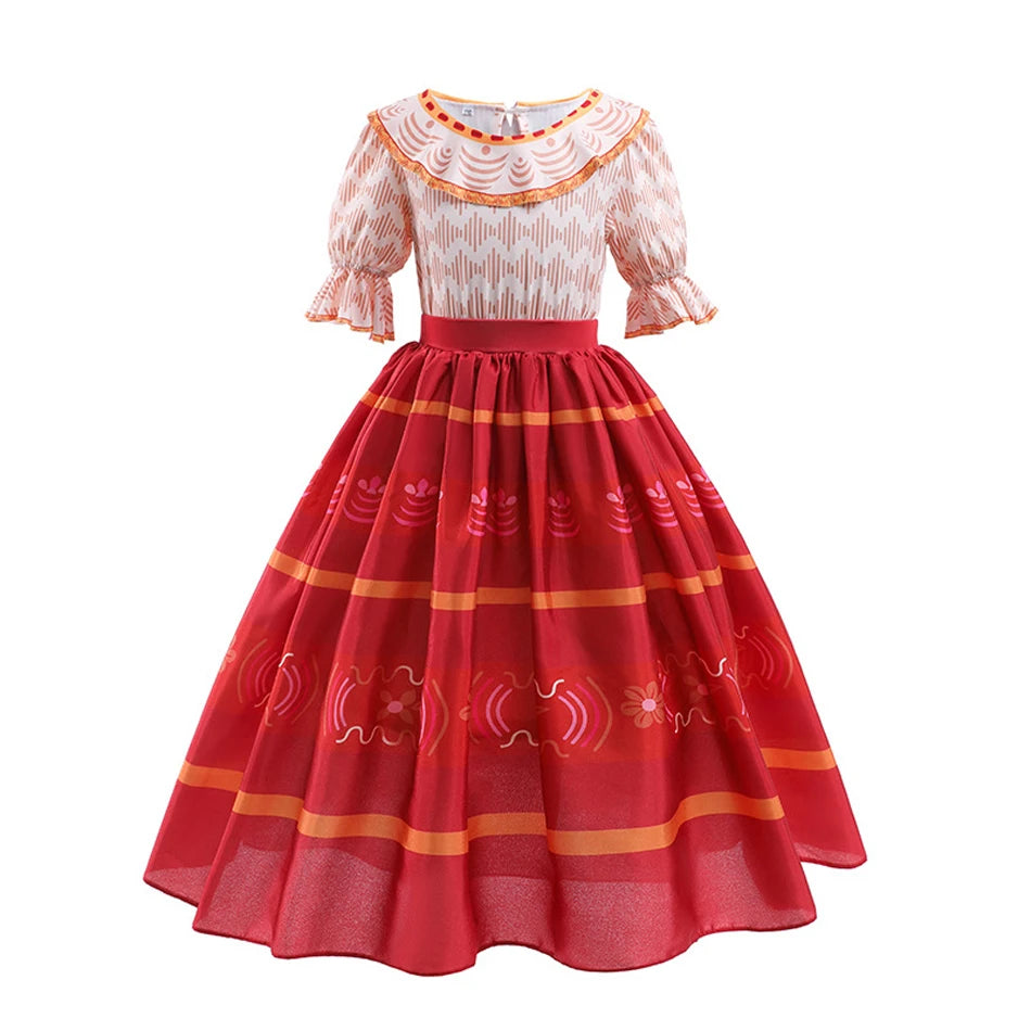 Girls Dolores Costume Kids Encanto Cosplay Princess Dress
