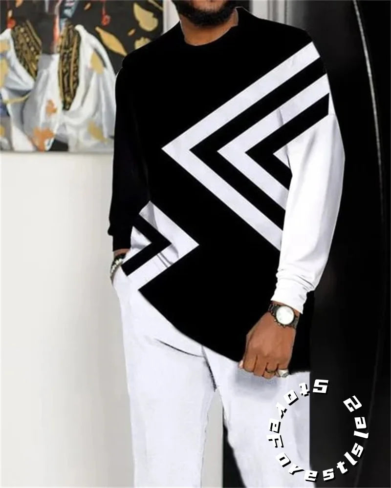 Classic Dress Set for Men Tracskuit Set Casual Walking Suit