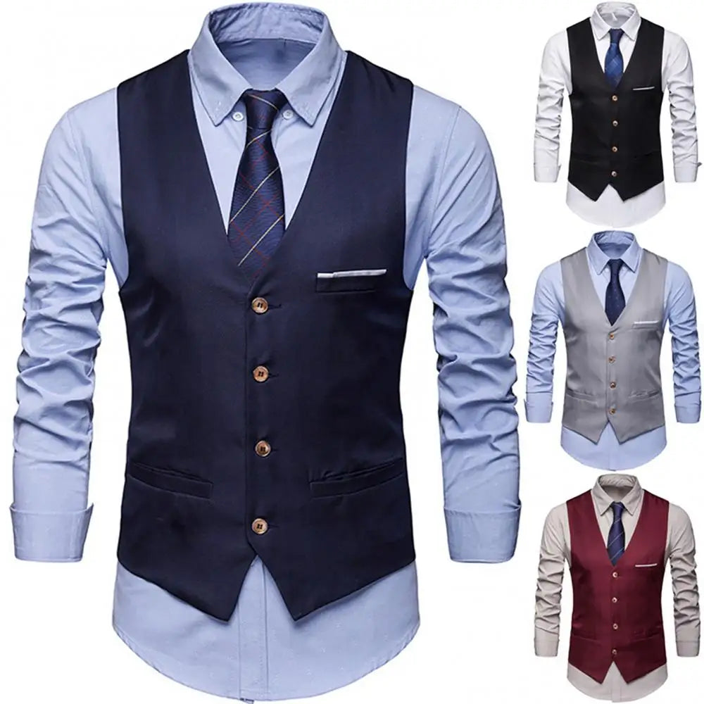 Dress Vests For Men Slim Fits Mens Suit Vest Male