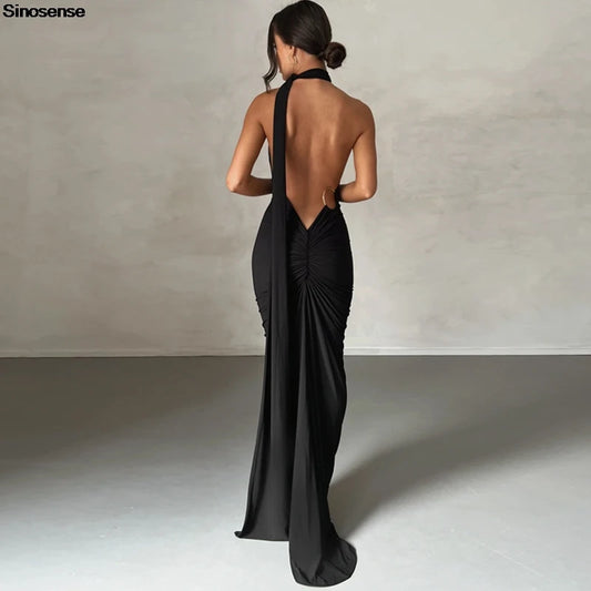 Womens Elegant Evening Party Cocktail Long Dress