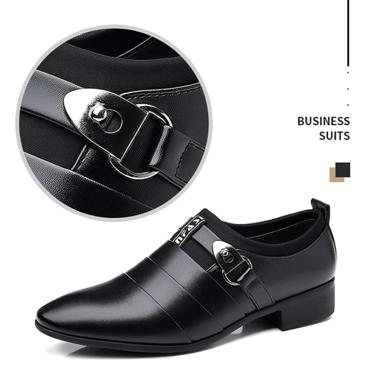 Men Dress Shoes Slip on Formal Suit Wedding Shoes for Male