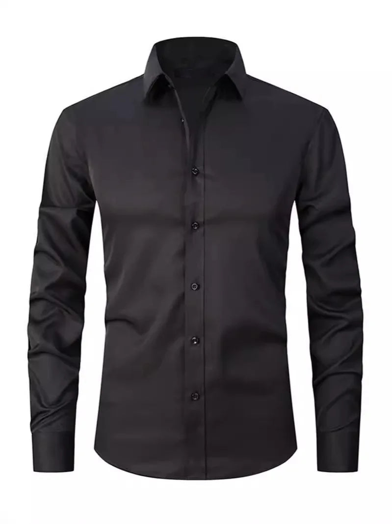 Men's formal shirt, summer long-sleeved, thin