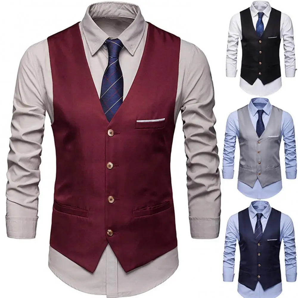 Dress Vests For Men Slim Fits Mens Suit Vest Male